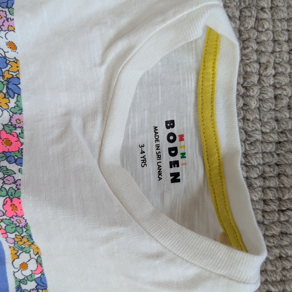 Floral Print Pants and Striped Top Set - Picture 3 of 6